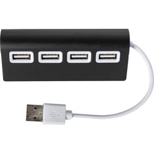 Hub USB 2.00 cu patru porturi din aluminiu