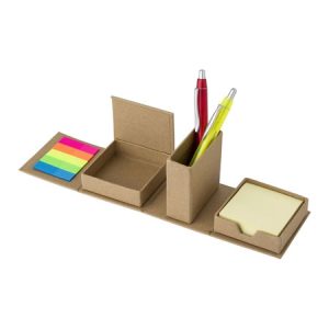 Suport din carton cu sticky notes si suport pix
