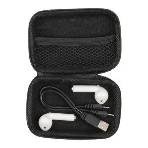 Casti wireless in husa cu fermoar