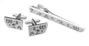 Tahiti - set de butoni de manșetă și agrafe de cravată