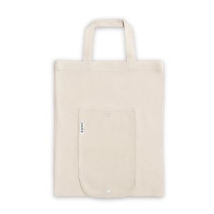 BEIRUT. Pungă pliabilă din bumbac (50%), bumbac reciclat (30%) și poliester (20% rPET) (140 g/m²)
