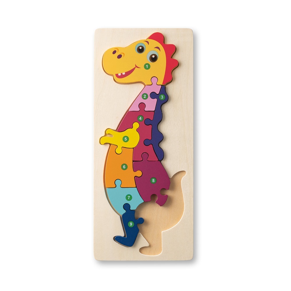 DIPLODOCO. Puzzle în formă de dinozaur din placaj de pin - imagine 4