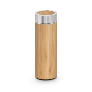 NATUREL. Sticlă termică din bambus și oțel inoxidabil (90% reciclat) 430 mL
