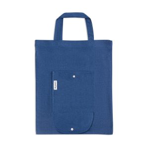 SIENA. Pungă pliabilă din bumbac (50%), bumbac reciclat (30%) și poliester (20% rPET) (140 g/m²)