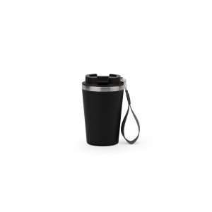 SPITZ. Cana de călătorie din oțel inoxidabil (90% reciclat) cu perete exterior din PP și finisaj mat 440 mL