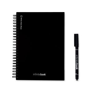 STARTER KIT INFINITEBOOK A5. Setul include un "Infinitebook", kit de curățare, marker și suport pentru marker