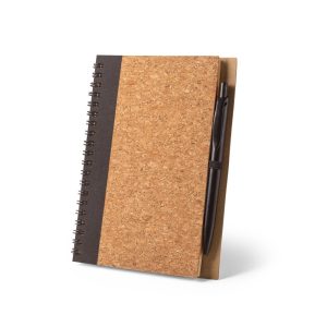 VICENTE. Blocnotes din plută și poliester reciclat (100% rPET)