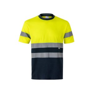 VL BRAHMA. Tricou tehnic bicolor cu ochi de pasăre (140g/m²), din poliester (100%)