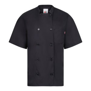 VL DURGA. Jachetă de bucătărie cu mânecă scurtă din poplin (110 g/m²), din bumbac (35%) și poliester (65%)