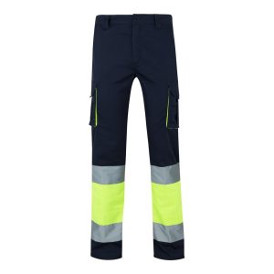 VL ZEUS LARGE. Pantaloni elastici cu buzunare multiple, în două tonuri (240 g/m²), din bumbac (46%), EME (38%) și poliester (16%)