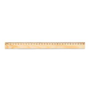 WESLEY 30. Rigla din lemn de pin cu scală de 30 cm