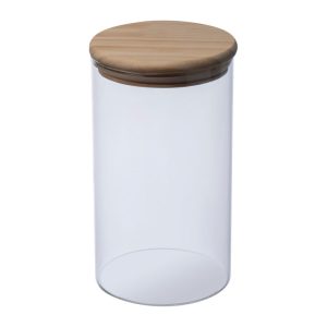 Borcan din sticlă borosilicată cu capac, 1 L