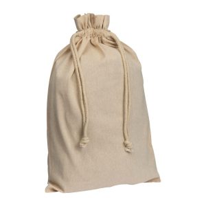 Sac mare din bumbac reciclat cu șnur, 110 g/m²