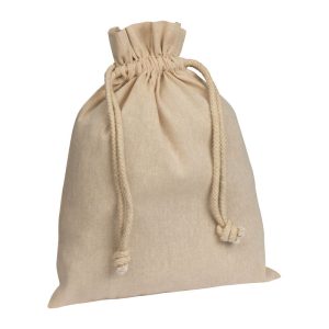 Sac medie din bumbac reciclat cu șnur, 110 g/m²