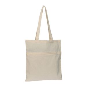 Sacoșă de cumpărături cu fermoar, 140 g/m²