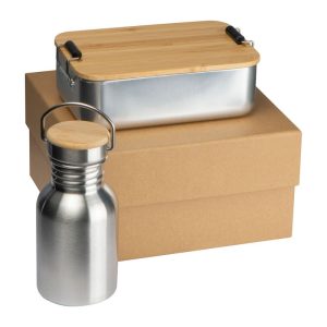 Set cadou mic cu caserolă și sticlă