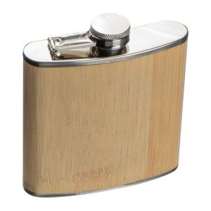 Sticluţă wisky cu înveliș din bambus, 170 ml