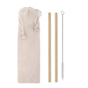 NATURAL STRAW - Pai bambus și perie în husă