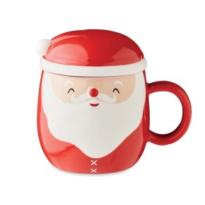 SANTA - Cană ceramică cu capac 370 ml