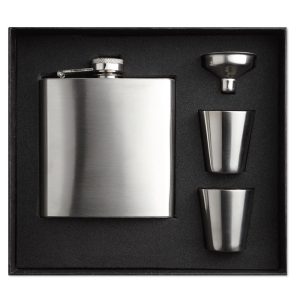 SLIMMY FLASK SET - Sticlă de buzunar cu paharele