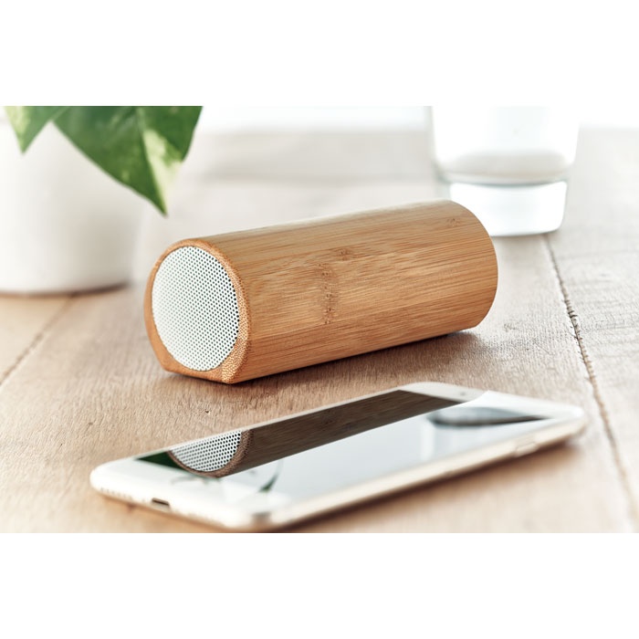 SPEAKBOX - Boxă wireless din bambus 2x5W - imagine 5