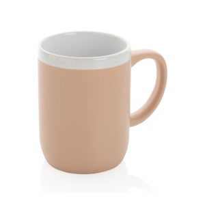 Cană ceramică cu margine albă 300 ml