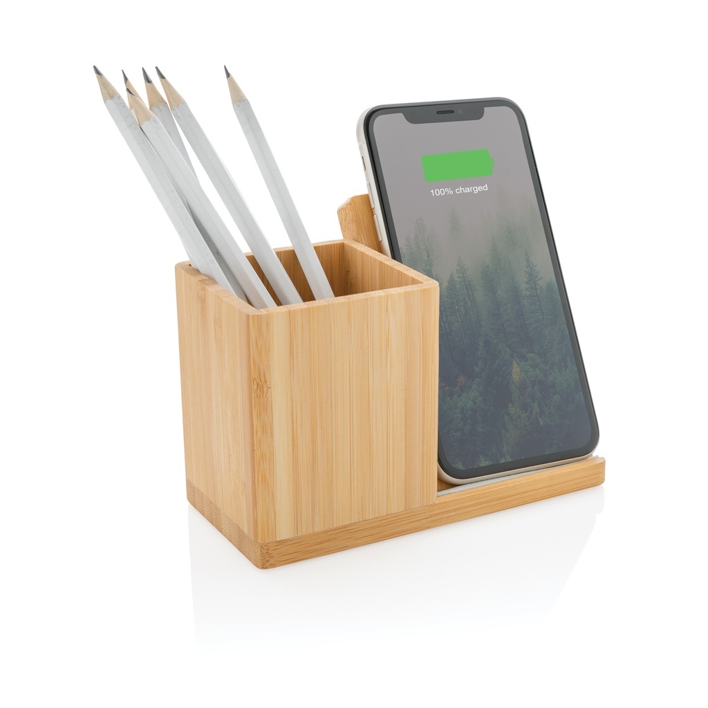 Încărcător wireless Calgary Bamboo de 10W - imagine 3