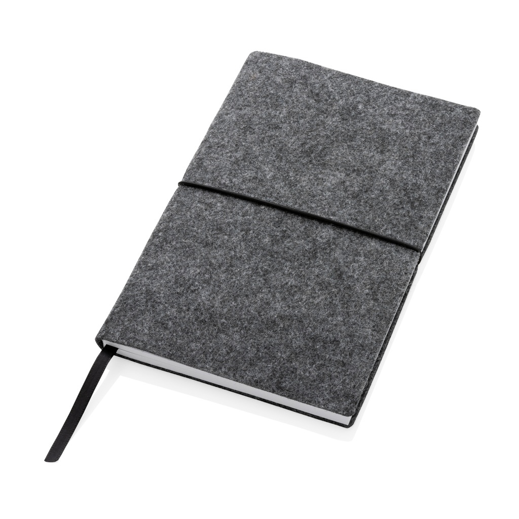 Notebook A5 cu copertă moale din fetru reciclat certificat GRS - imagine 3