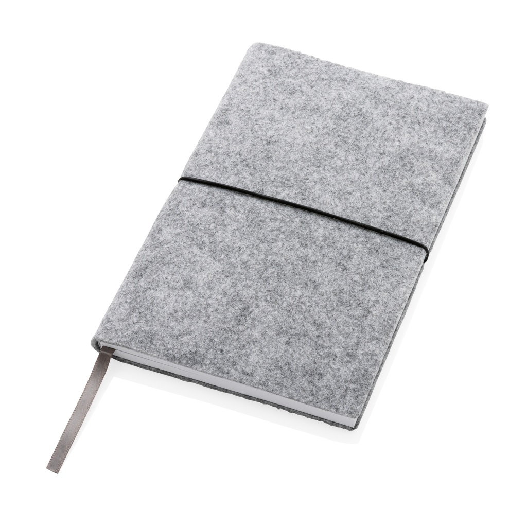 Notebook A5 cu copertă moale din fetru reciclat certificat GRS - imagine 6