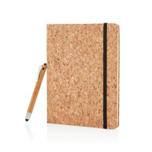 Notebook A5 cu pix din bambus, inclusiv stylus