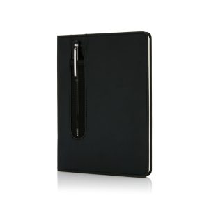 Notebook standard A5 cu copertă rigidă din PU și stilou