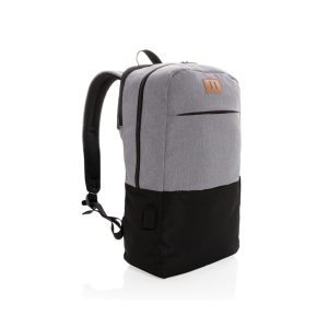 Rucsac modern pentru laptop de 15,6" cu USB și RFID, fără PVC