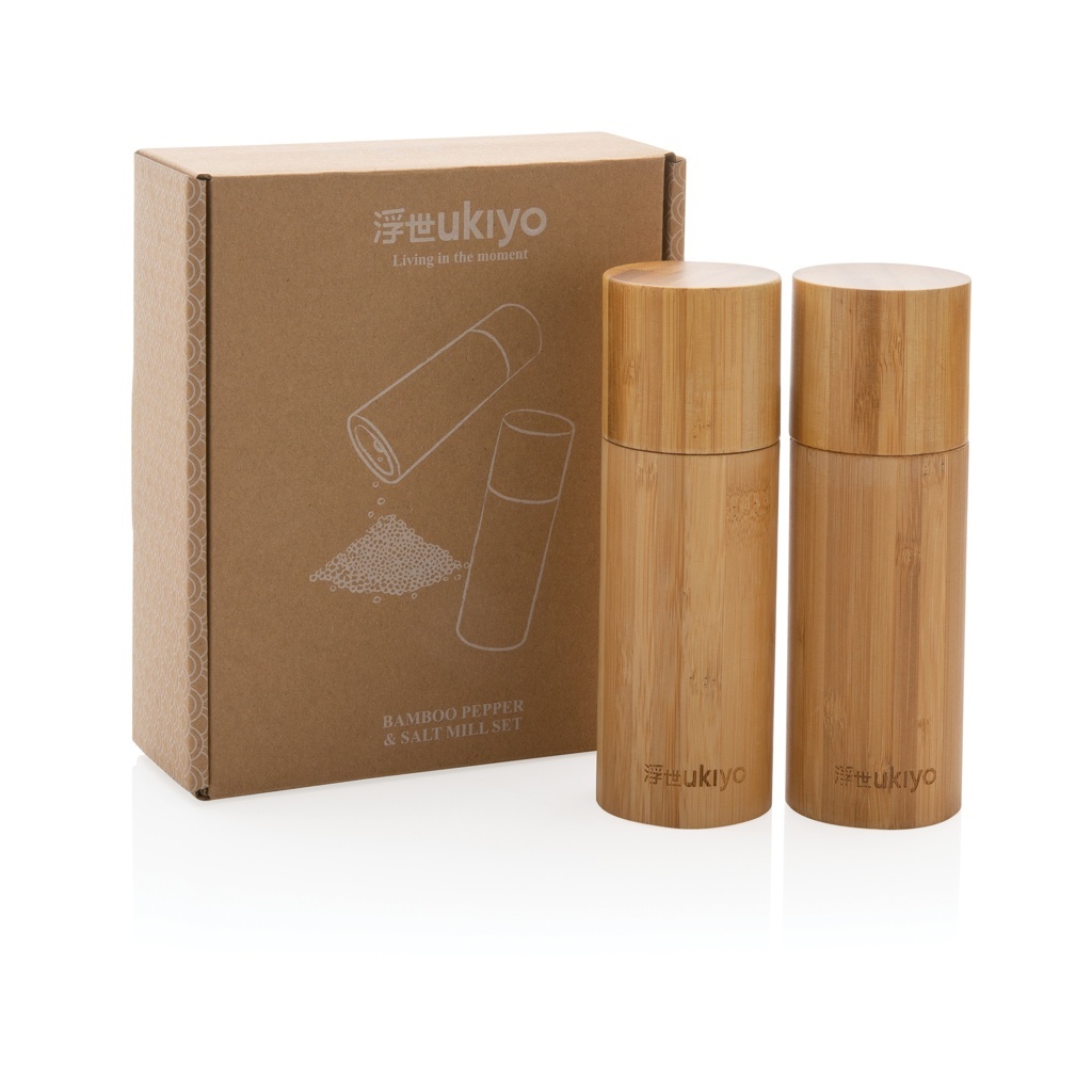 Set de râșnițe de sare și piper din bambus Ukiyo - imagine 3