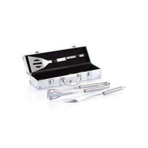 Set grătar 3 bucăți în cutie de aluminiu