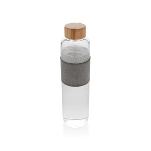 Sticlă borosilicată de impact cu capac din bambus