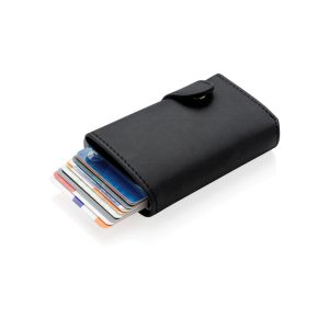 Suport de card standard RFID din aluminiu cu portofel din PU