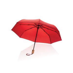Umbrelă Impact AWARE RPET 190T din bambus, 21" cu deschidere/închidere automată