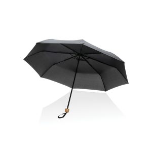 Umbrelă mică Impact AWARE RPET 190T din bambus pongee de 20,5"