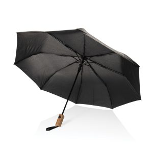 Umbrelă mică Kaycey 21" AWARE din lemn de salcâm cu deschidere automată