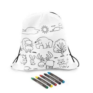 Sac cu șnur pentru colorat, creioane colorate | Brody