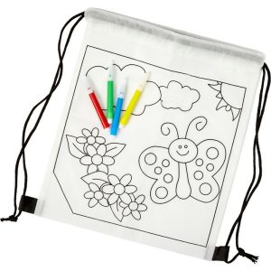 Sacoșă cu șnur pentru colorat, pixuri cu vârf de pâslă