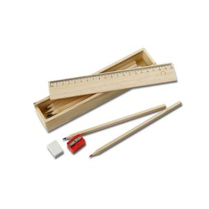 Set școlar, penar, 12 creioane, riglă, radieră și ascuțitoare | Lena