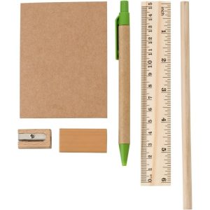 Set școlar, penar, creion, pix cu bilă, Notebook, riglă, radieră și ascuțitoare