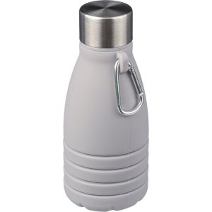 Sticlă sport pliabilă 550 ml cu carabină
