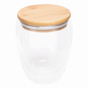 BAMBOO ART M - Sticlă cu pereți dubli, capacitate aprox. 350 ml