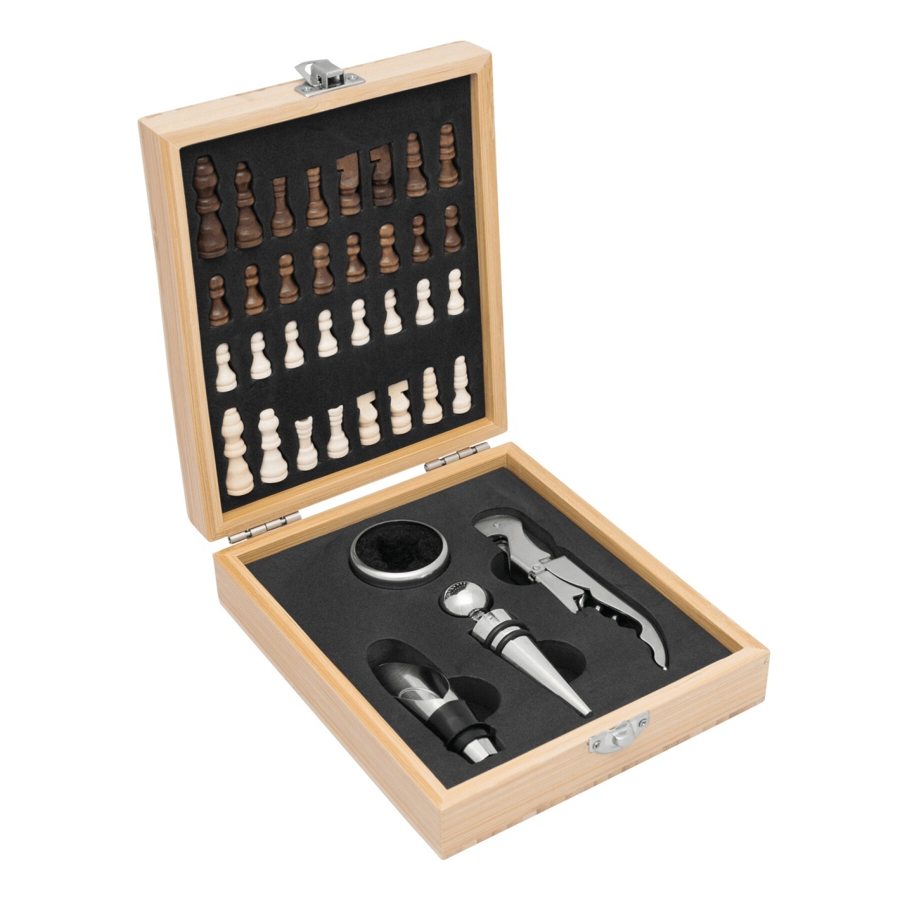 BAMBOO CHESS - Set de vinuri cu joc de șah - imagine 2