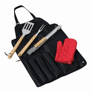 GREAT BBQ - Șorț pentru grătar cu set de grătar