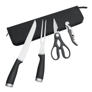 ROASTY - Set de sculptat din oțel inoxidabil, 4 piese