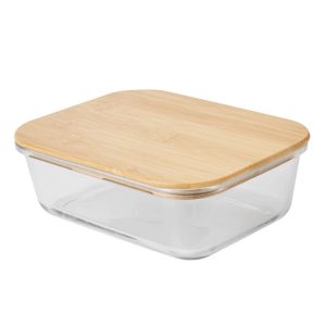 ROSILI L - Cutie de prânz, cu capac din bambus: capacitate aprox. 1.060 ml
